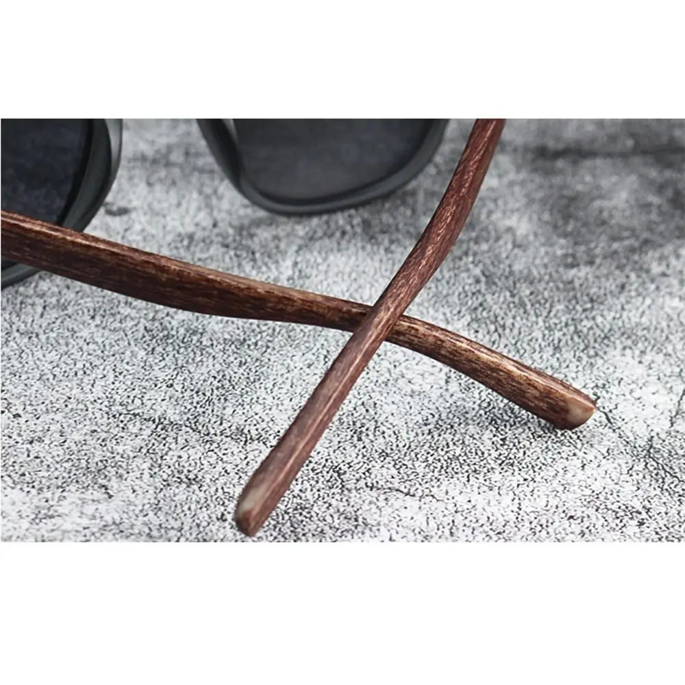 Trendy Retro Wood Grain Sunglasses for Men