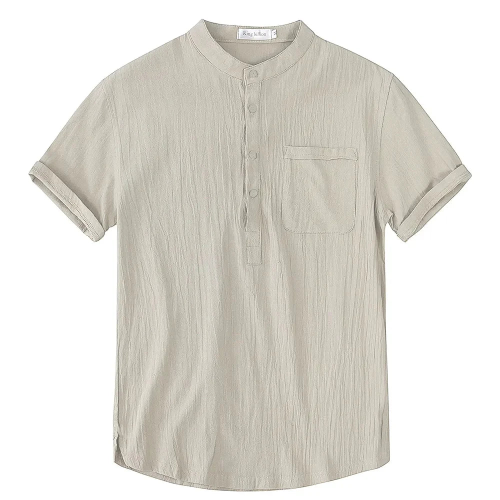 Men's shirt Cotton and Linen Casual Men