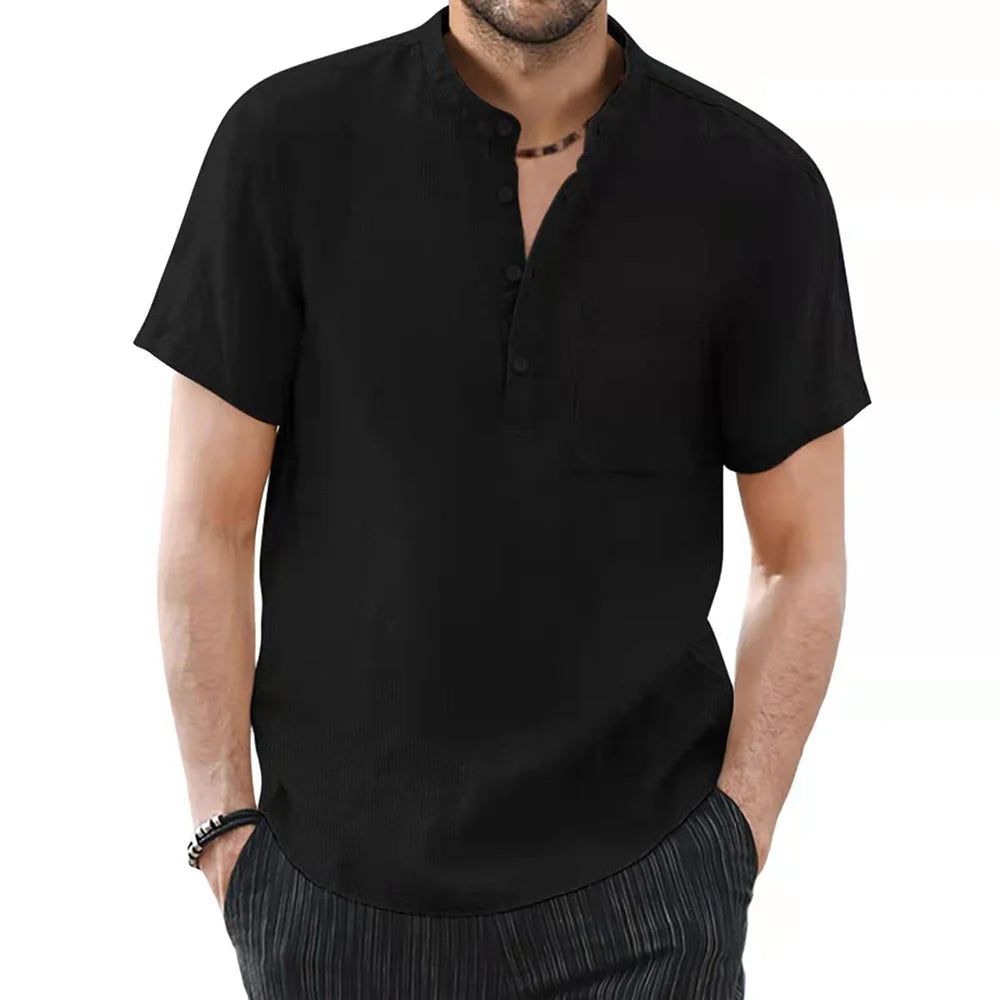 Men's shirt Cotton and Linen Casual Men